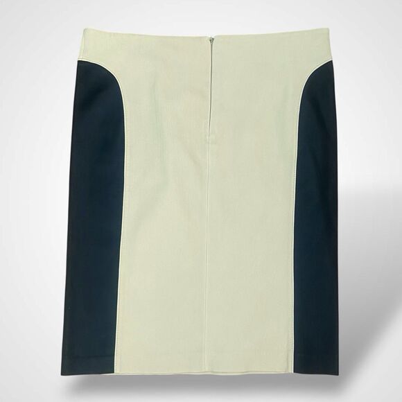 Monika Chiang Real Leather Skirt Women Size L Beige Business Casual Knee Length - Picture 6 of 10